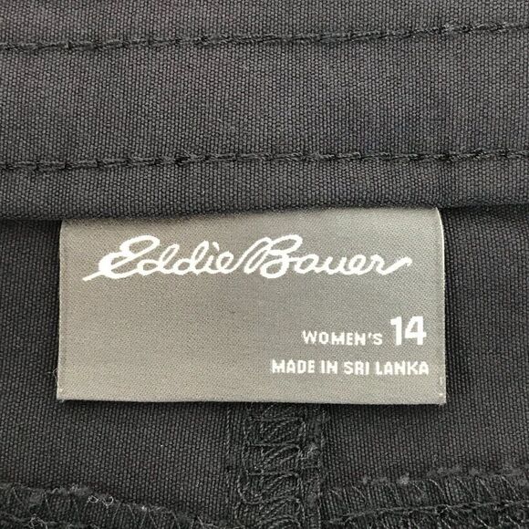 Eddie Bauer Trail Short Women's Plus Size 14 Black Stretch Active Travel Outdoor - Picture 7 of 9